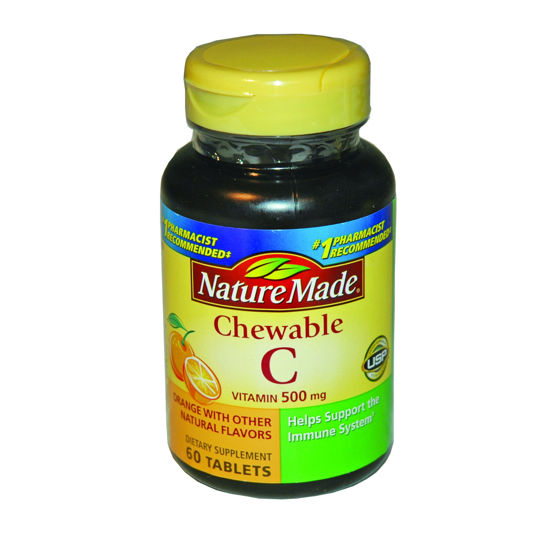 Picture of Vitamin C chewables wafers 500mg 60 ct.